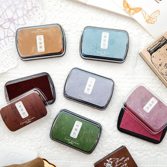 Ink Stamp Pad | Retro Big Ink Pads | Stamp Seal Stamping Ink Pad | DIY Rubber Stamping Ink Pads | Colorful Ink Pad Set