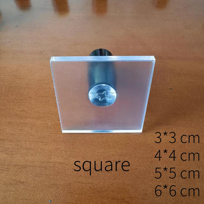 High-Quality Acrylic Block with Handle for Clear Stamp | Transparent Stamp Block | Stamp Pad | Rubber Stamp Block | Mounting Pad