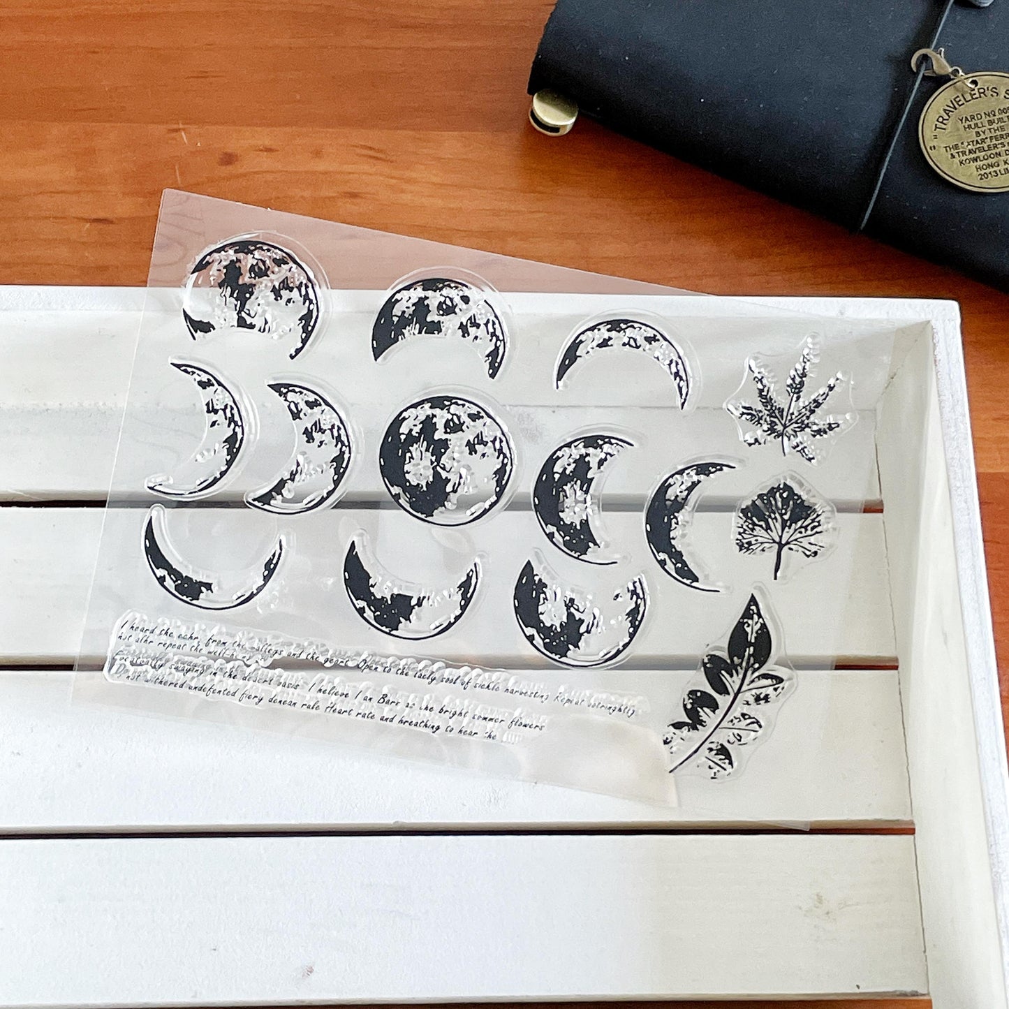 Moon Phases Clear Stamp | Moon Eclipse Full Moon Transparent Rubber Stamps | Bullet Journal Planner Accessories Card Making