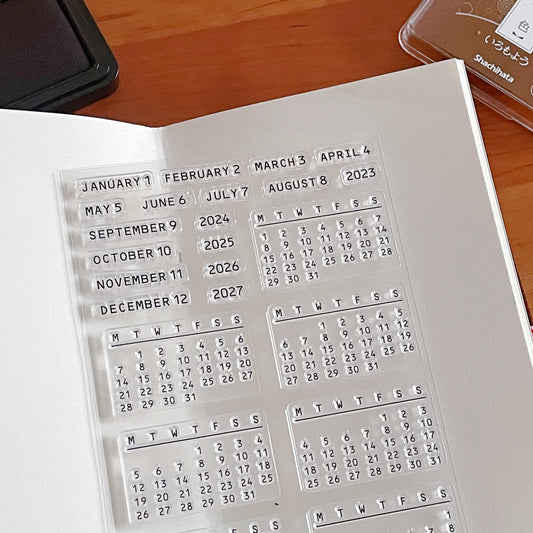 Month Calendar Clear Stamp | Monthly Plan Date 2025 Transparent Rubber Stamps | Bullet Journal Planner Accessories Journaling Supplies