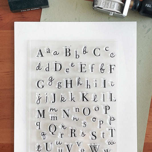 Upper and Lower Case English Letters Journal Clear Stamp | Transparent Rubber Stamps | Bullet Journal Planner Accessories Supplies