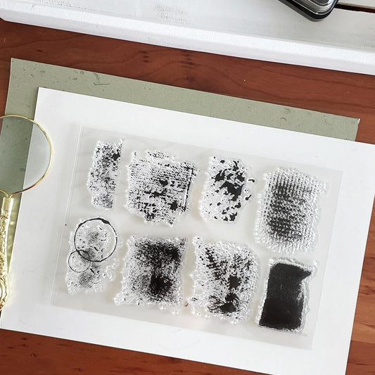 Mottled Background Silicone Clear Stamp | Planner Notebook Transparent Rubber Stamps | Bullet Journal Planner Accessories Supplies