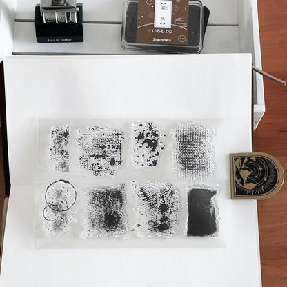 Mottled Background Silicone Clear Stamp | Planner Notebook Transparent Rubber Stamps | Bullet Journal Planner Accessories Supplies