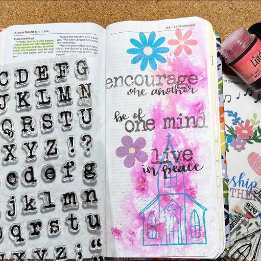 Upper and Lowercase English Letters Number Stamp | Planner Notebook Transparent Rubber Stamps | Bullet Journal Planner Accessories Supplies
