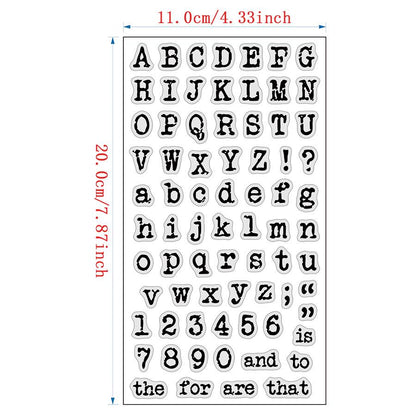 Upper and Lowercase English Letters Number Stamp | Planner Notebook Transparent Rubber Stamps | Bullet Journal Planner Accessories Supplies
