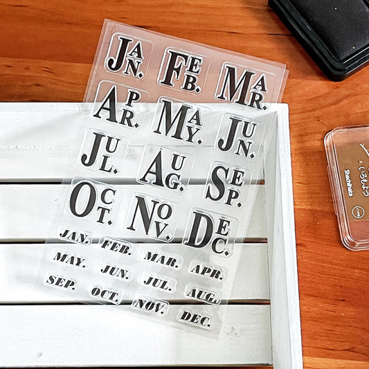 Month Calendar Clear Stamp | Monthly Plan Date 2025 Transparent Rubber Stamps | Bullet Journal Planner Accessories Journaling Supplies