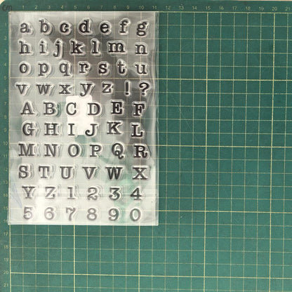 Upper and Lowercase English Letters Number Journal Clear Stamp | Transparent Rubber Stamps | Bullet Journal Planner Accessories Supplies