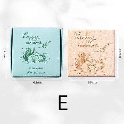 Forest Frame Wooden Stamp | Memo Wooden Stamp Set | Frame Rubber Stamp | Junk Journal Scrapbooking Planner Supplies