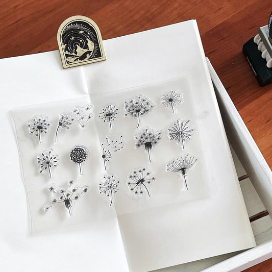 Dandelion Silicone Stamp | Planner Notebook Transparent Rubber Stamps | Bullet Journal Planner Accessories Supplies