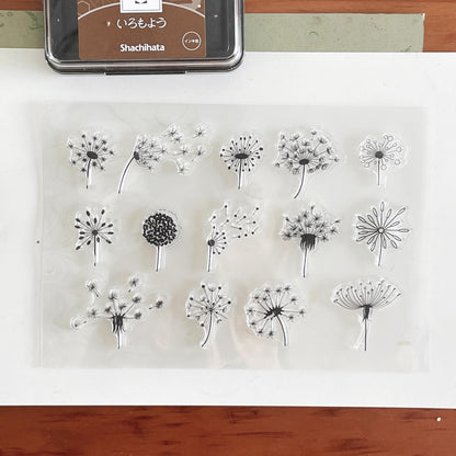 Dandelion Silicone Stamp | Planner Notebook Transparent Rubber Stamps | Bullet Journal Planner Accessories Supplies