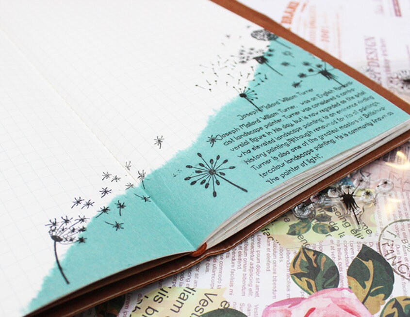 Dandelion Silicone Stamp | Planner Notebook Transparent Rubber Stamps | Bullet Journal Planner Accessories Supplies