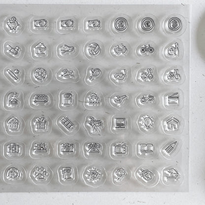 Mini Icon Clear Stamp | Daily Plan Transparent Rubber Stamps | Bullet Journal Planner Accessories Journaling Supplies