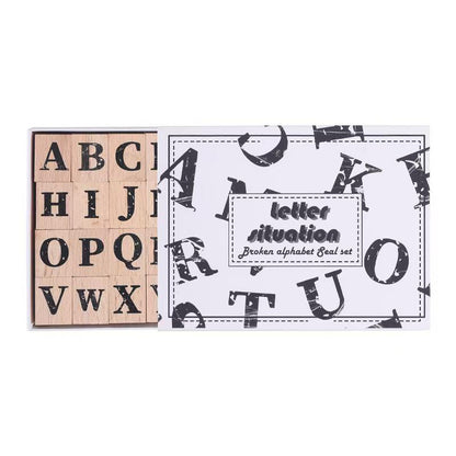 Wooden Alphanumeric Stamp Set | Uppercase Lowercase Letter Number Stamps for Planner Journal | Scrapbooking Supplies | Bullet Journal Stamp