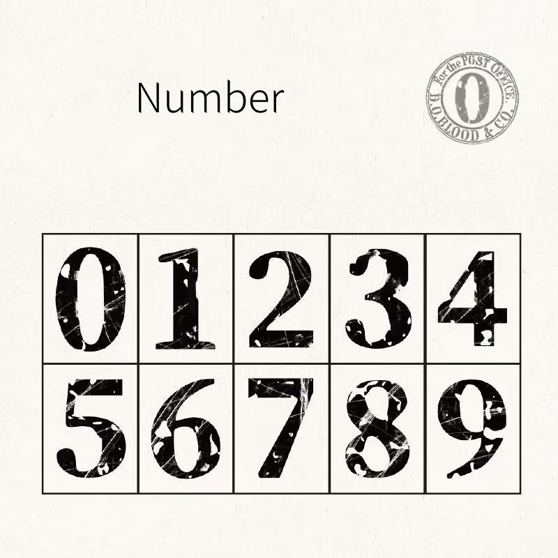 Wooden Alphanumeric Stamp Set | Uppercase Lowercase Letter Number Stamps for Planner Journal | Scrapbooking Supplies | Bullet Journal Stamp