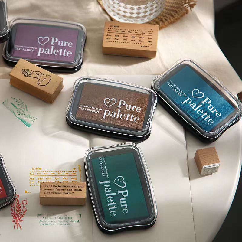 Ink Stamp Pad | Retro Big Ink Pads | Stamp Seal Stamping Ink Pad | DIY Rubber Stamping Ink Pads | Colorful Ink Pad Set