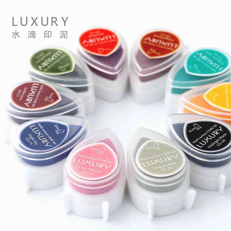 Tear Drop Shaped Ink Stamp Pad | Small Finger Retro Ink Pads | Stamp Seal Stamping Ink Pad | DIY Rubber Stamping Ink Pads | Colorful Ink Pad
