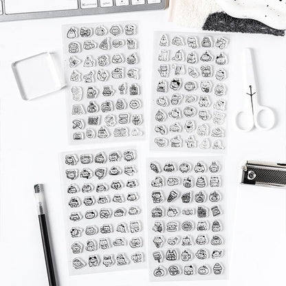 Cute Kitten Cat Clear Stamp | Transparent Rubber Stamp Set | Planner Bullet Journal Collage Supply TN Accessories