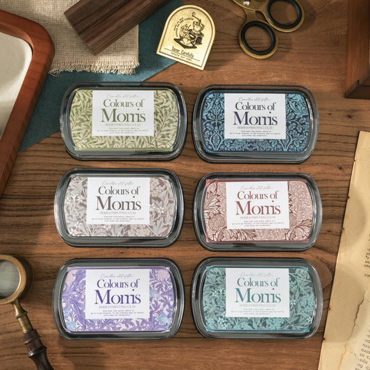 Colors of Morries Stamp Ink Pad | Premium Big Ink Pads | Stamp Seal Stamping Ink Pad | DIY Rubber Stamping Ink Pads | Retro Ink Pad Set