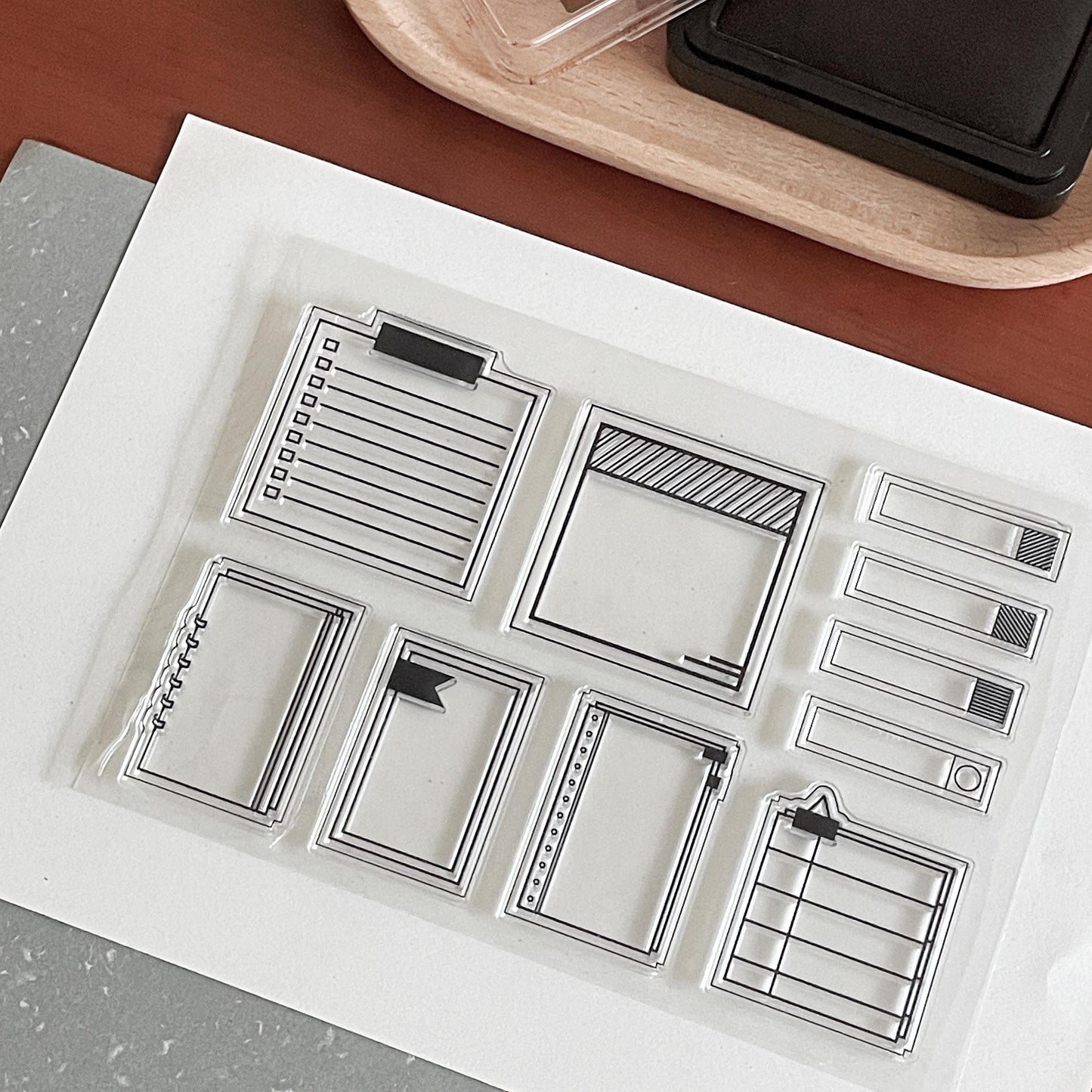 Memo To Do List Clear Stamp | Transparent Rubber Stamps | Bullet Journal Planner Accessories Journaling Scrapbooking Supplies
