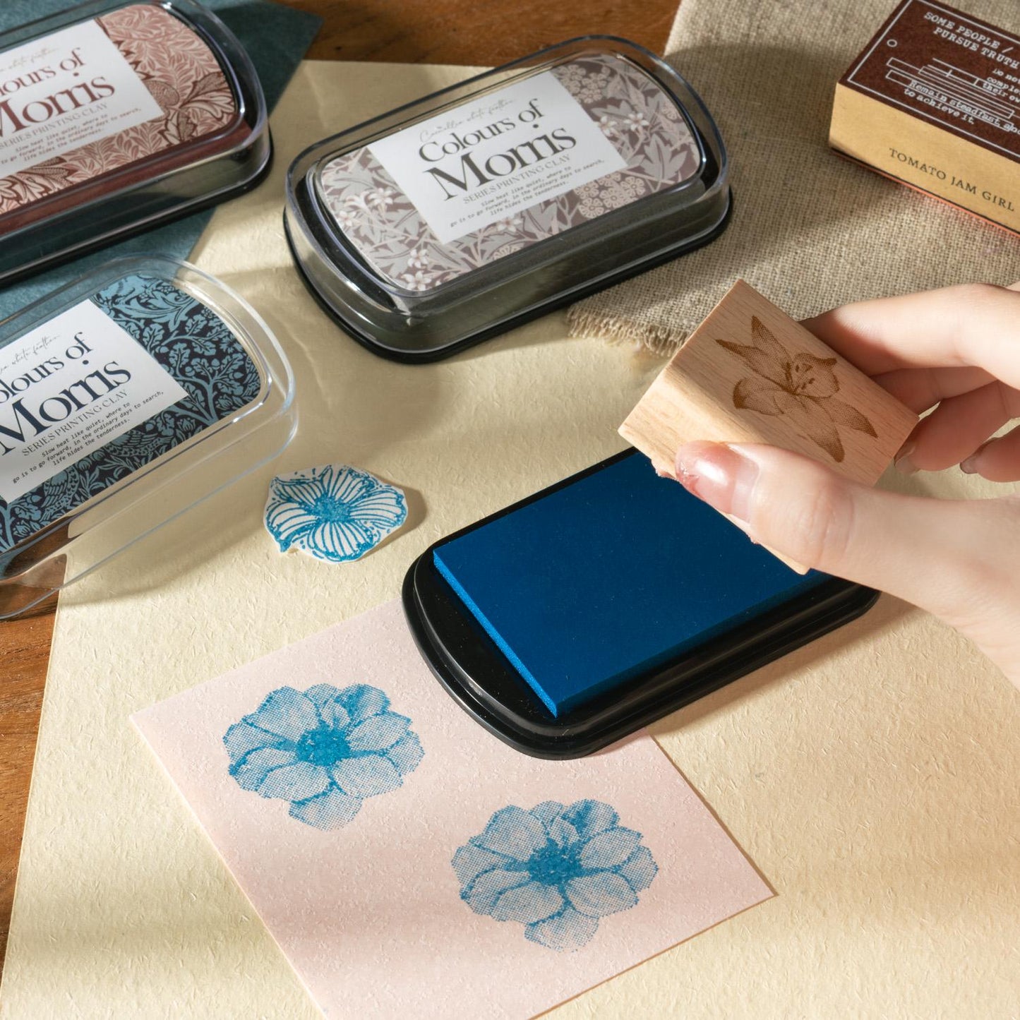 Colors of Morries Stamp Ink Pad | Premium Big Ink Pads | Stamp Seal Stamping Ink Pad | DIY Rubber Stamping Ink Pads | Retro Ink Pad Set