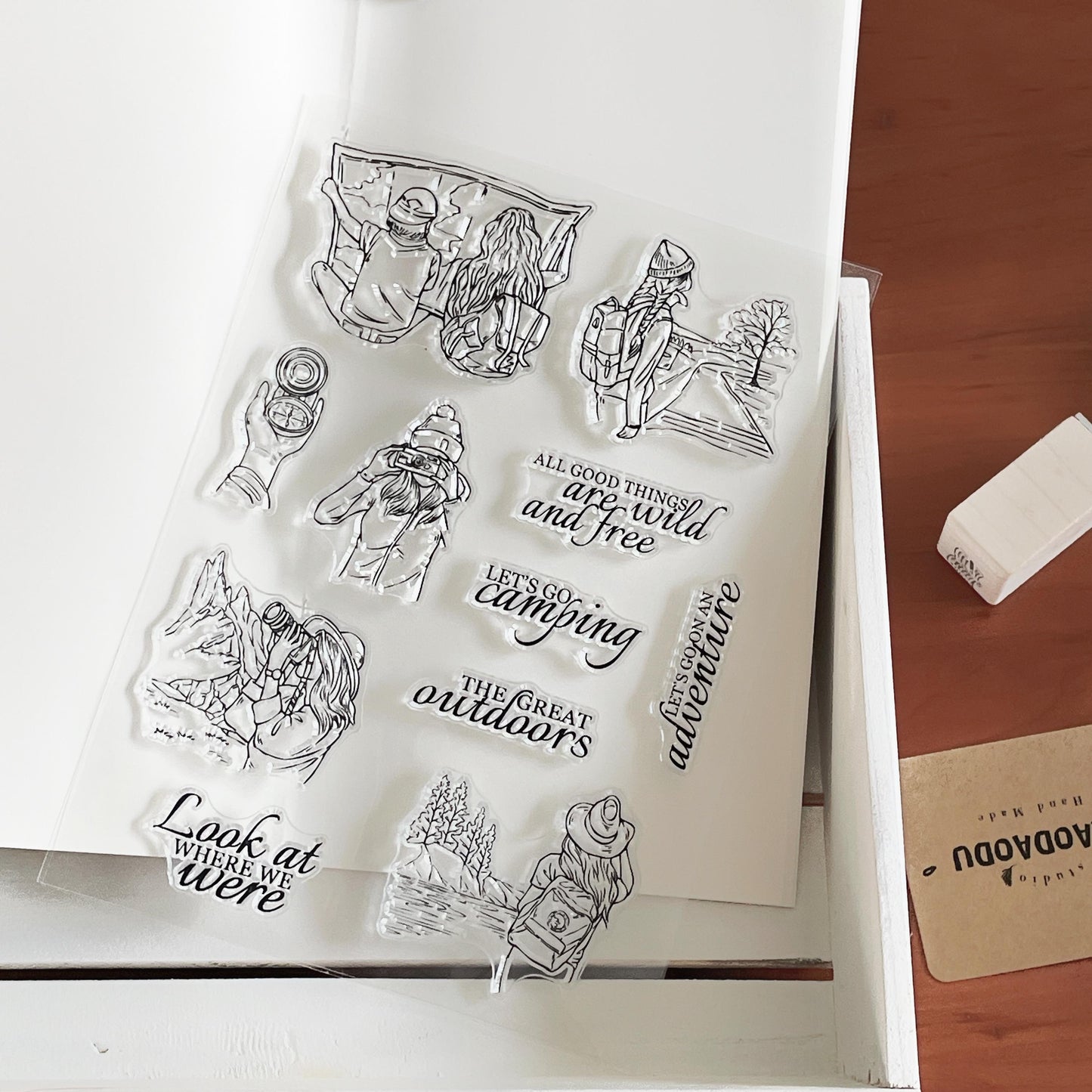 Outdoors Camp Clear Stamp | Travel Lover Transparent Rubber Stamps | Bullet Journal Planner Accessories Craft Scrapbooking Supplies