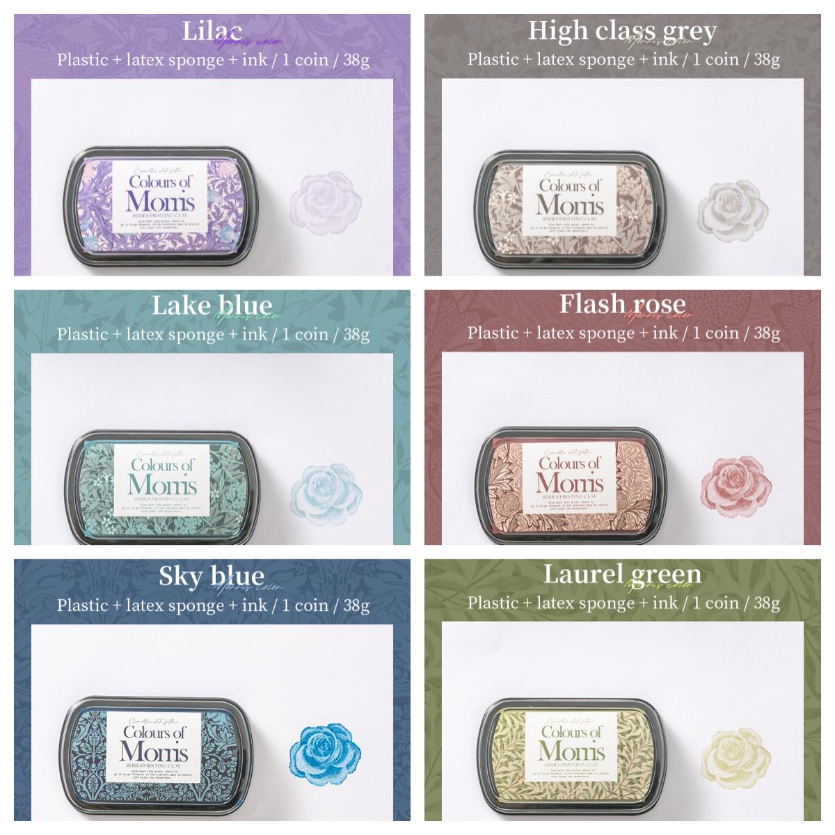 Colors of Morries Stamp Ink Pad | Premium Big Ink Pads | Stamp Seal Stamping Ink Pad | DIY Rubber Stamping Ink Pads | Retro Ink Pad Set