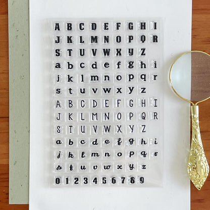 Upper and Lower Case English Letters Journal Clear Stamp | Transparent Rubber Stamps | Bullet Journal Planner Accessories Supplies