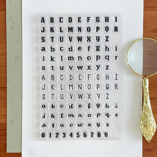 Upper and Lower Case English Letters Journal Clear Stamp | Transparent Rubber Stamps | Bullet Journal Planner Accessories Supplies