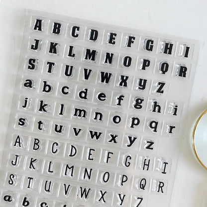 Upper and Lower Case English Letters Journal Clear Stamp | Transparent Rubber Stamps | Bullet Journal Planner Accessories Supplies