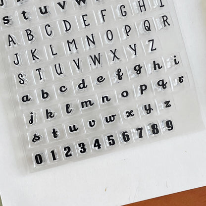 Upper and Lower Case English Letters Journal Clear Stamp | Transparent Rubber Stamps | Bullet Journal Planner Accessories Supplies