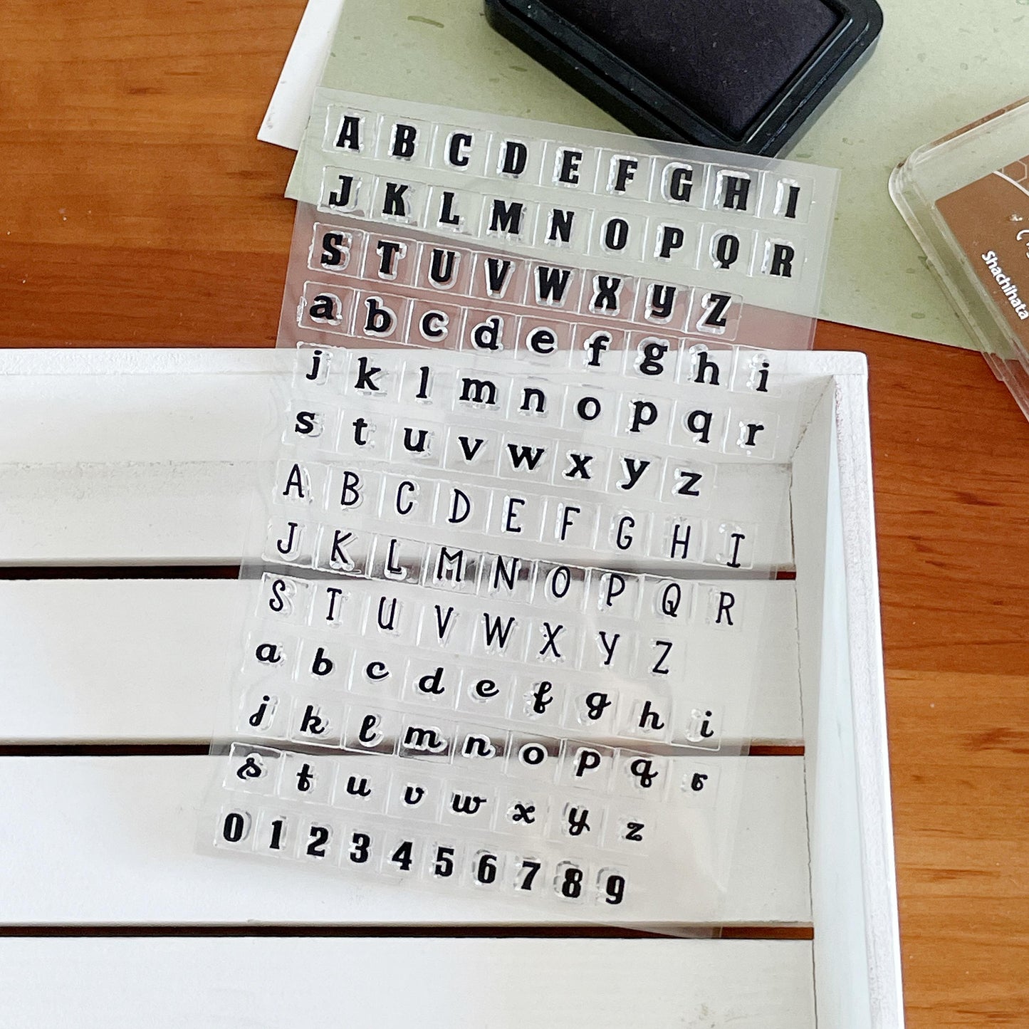 Upper and Lower Case English Letters Journal Clear Stamp | Transparent Rubber Stamps | Bullet Journal Planner Accessories Supplies