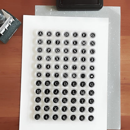 Letter and Number Composing Journal Clear Stamp | Planner Notebook Transparent Rubber Stamps | Bullet Journal Planner Accessories Supplies