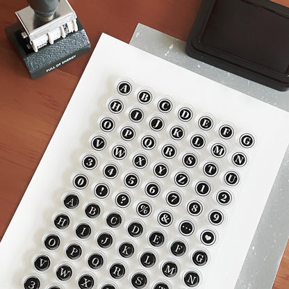 Letter and Number Composing Journal Clear Stamp | Planner Notebook Transparent Rubber Stamps | Bullet Journal Planner Accessories Supplies