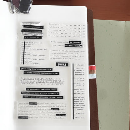 English Word Phrase Sentence Journal Clear Stamp | Planner Notebook Transparent Rubber Stamps | Bullet Journal Planner Accessories Supplies