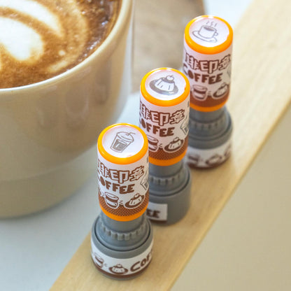 Coffee Self Inking Stamps | Mini Stamp | Coffee Card Stamp | Planner Journal Stamps