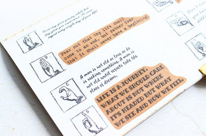 Hand Gesture Manual Alphabet Silicone Stamp | Transparent Clear Rubber Stamp | Decorative Scrapbooking Planner Bullet Journal Stamp