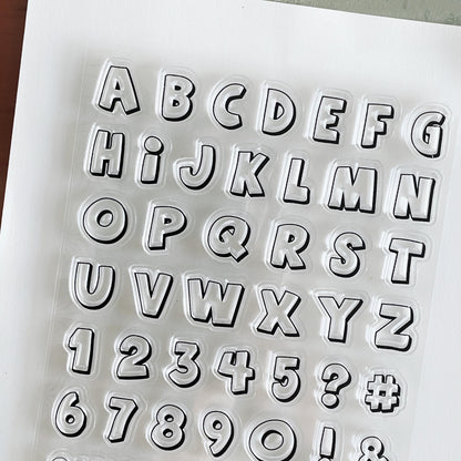 Letter Number Season and Mood Journal Clear Stamp | Planner Notebook Transparent Rubber Stamps | Bullet Journal Planner Accessories Supplies