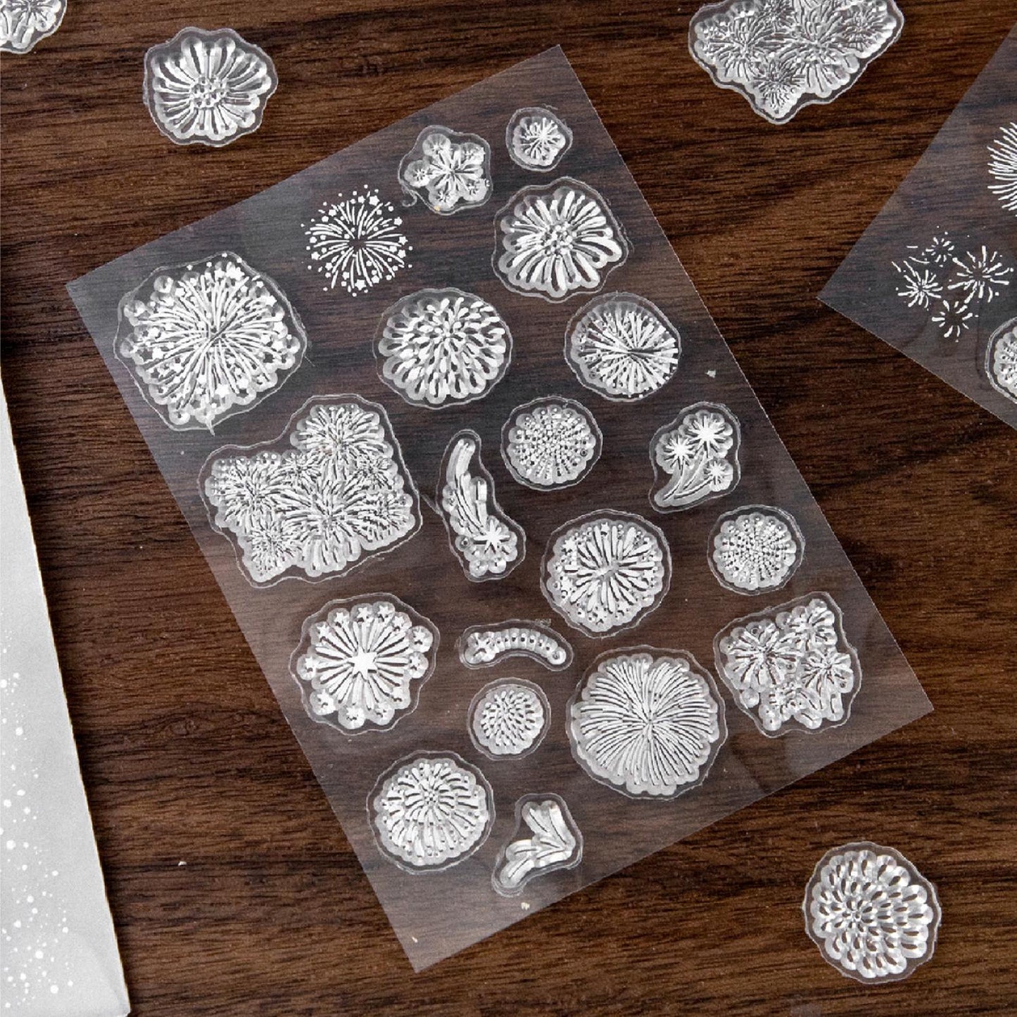 Firework Snowflake Star Bubble Clear Stamp | Transparent Rubber Stamps | Bullet Journal Planner Accessories Journaling Supplies