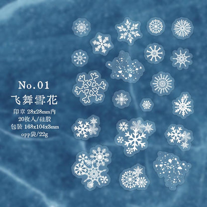 Firework Snowflake Star Bubble Clear Stamp | Transparent Rubber Stamps | Bullet Journal Planner Accessories Journaling Supplies