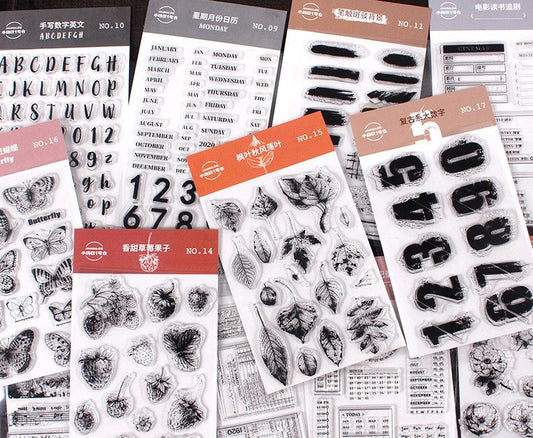 Transparent Clear Stamp Set | Scrapbooking Stamp | Planner Stamp |  | Junk Journal