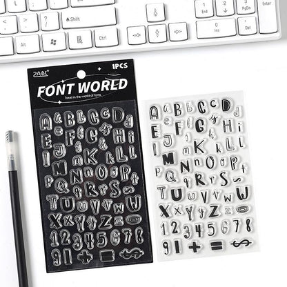 Upper and Lower Case English Letters Journal Clear Stamp | Transparent Rubber Stamps | Bullet Journal Planner Accessories Supplies