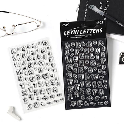 Upper and Lower Case English Letters Journal Clear Stamp | Transparent Rubber Stamps | Bullet Journal Planner Accessories Supplies