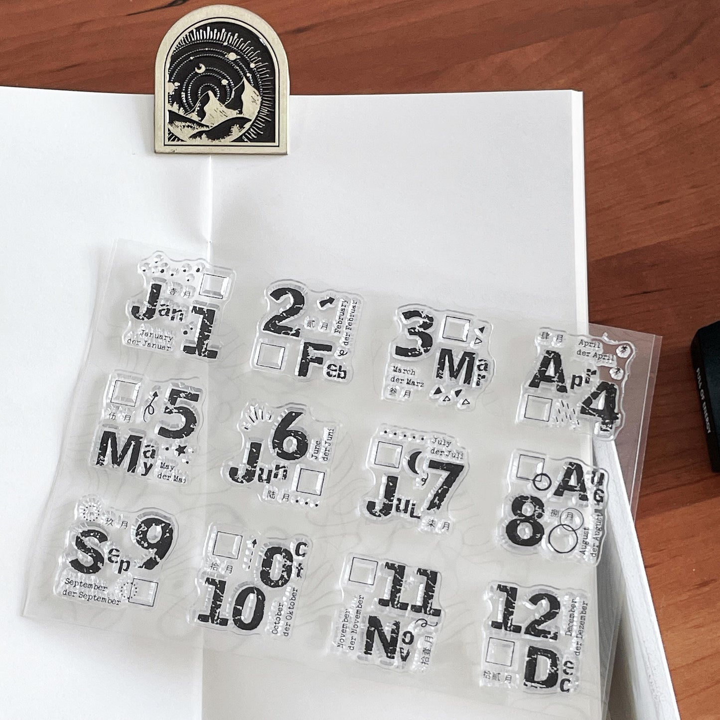 Month Calendar Clear Stamp | Monthly Plan Date 2025 Transparent Rubber Stamps | Bullet Journal Planner Accessories Journaling Supplies