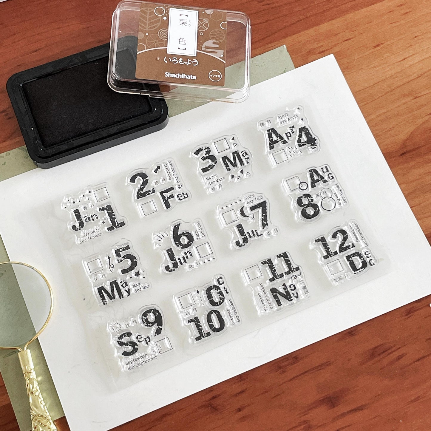 Month Calendar Clear Stamp | Monthly Plan Date 2025 Transparent Rubber Stamps | Bullet Journal Planner Accessories Journaling Supplies