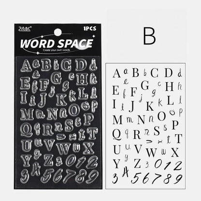 Upper and Lower Case English Letters Journal Clear Stamp | Transparent Rubber Stamps | Bullet Journal Planner Accessories Supplies