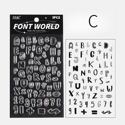 Upper and Lower Case English Letters Journal Clear Stamp | Transparent Rubber Stamps | Bullet Journal Planner Accessories Supplies