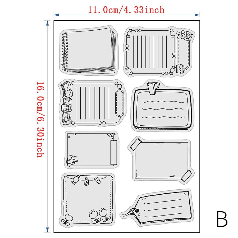 Tracker List Notes Daily Plan Clear Stamp | Transparent Rubber Stamps | Bullet Journal Planner Accessories Journaling