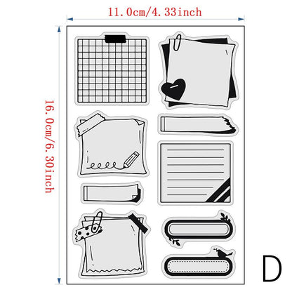Tracker List Notes Daily Plan Clear Stamp | Transparent Rubber Stamps | Bullet Journal Planner Accessories Journaling