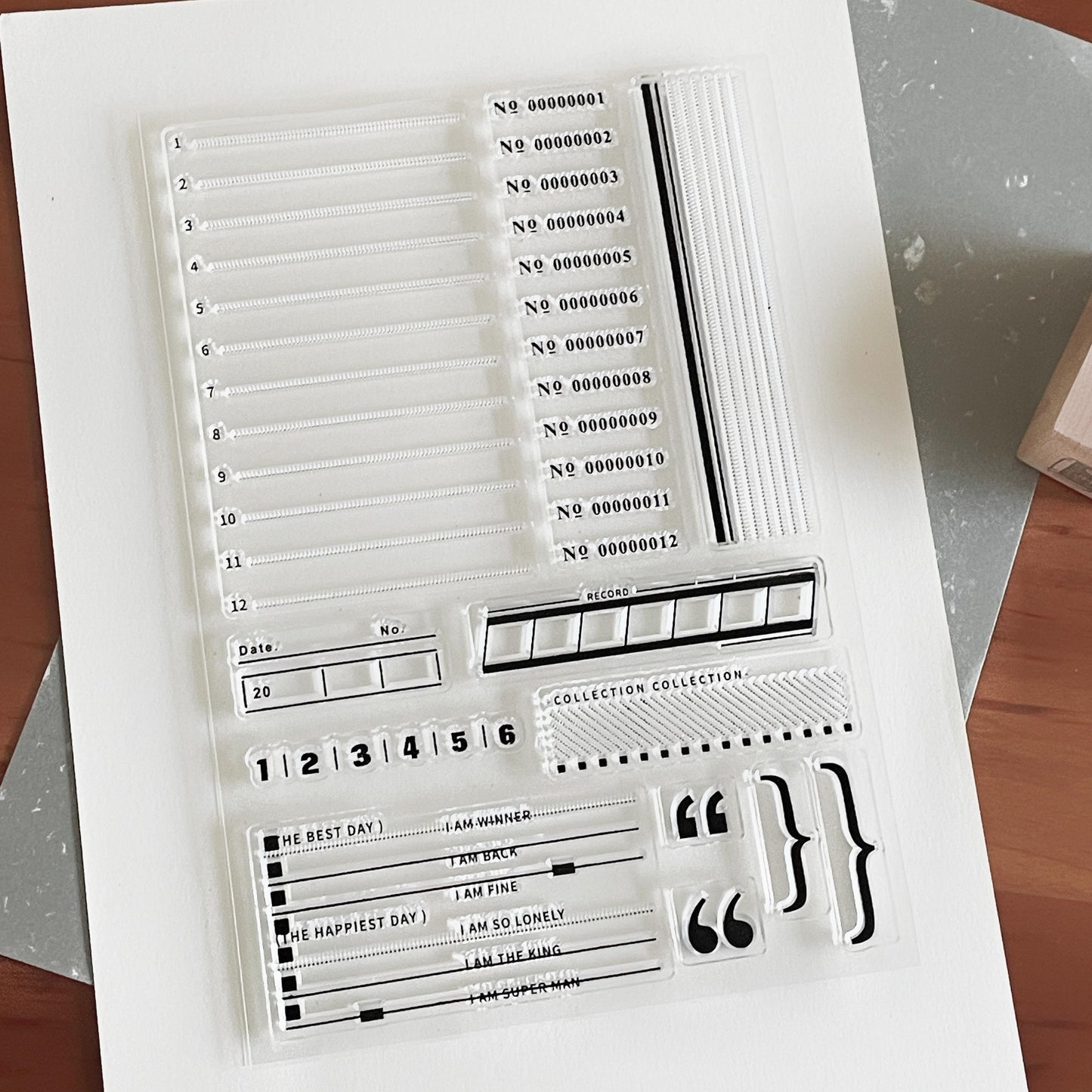 Daily Date Number Composing Journal Clear Stamp | Planner Notebook Transparent Rubber Stamps | Bullet Journal Planner Accessories Supplies