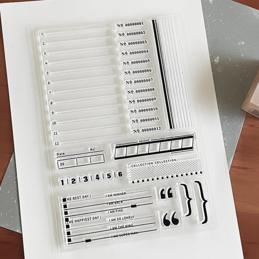 Daily Date Number Composing Journal Clear Stamp | Planner Notebook Transparent Rubber Stamps | Bullet Journal Planner Accessories Supplies